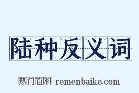 陆种反义词是什么意思的图片